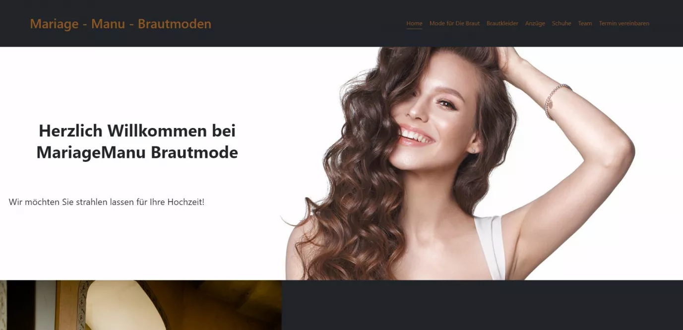Brautmode Webseite