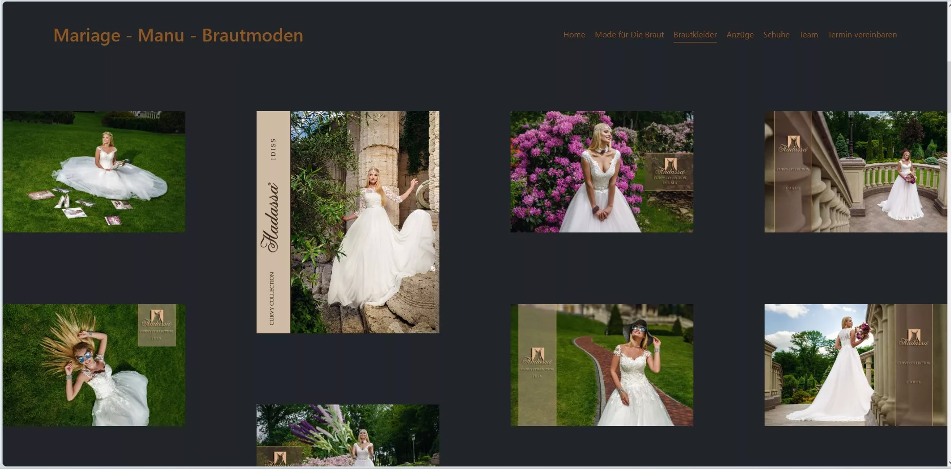 Webseite für Brautmode